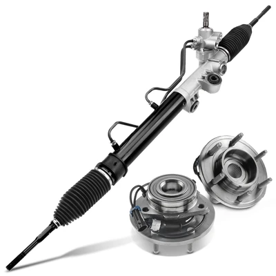 3 Pcs Rack and Pinion & Hub Bearing Kit