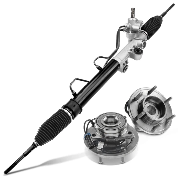 3 Pcs Rack and Pinion & Hub Bearing Kit for 2006-2008 Hummer H3