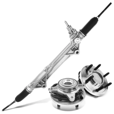 3 Pcs Rack and Pinion & Hub Bearing Kit