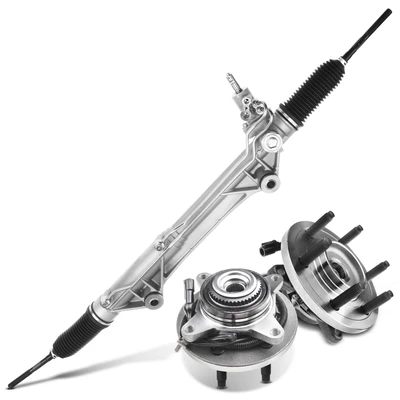 3 Pcs Rack and Pinion & Hub Bearing Kit