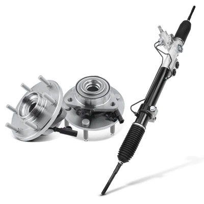 3 Pcs Rack and Pinion & Hub Bearing Kit