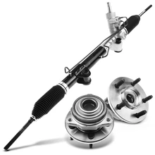 3 Pcs Rack and Pinion & Hub Bearing Kit for 2002-2005 Jeep Liberty
