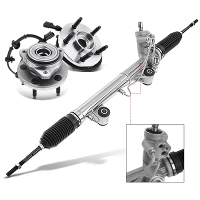 3 Pcs Rack and Pinion & Hub Bearing Kit