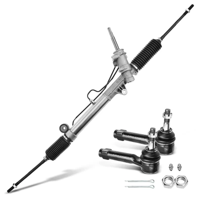 3 Pcs Rack and Pinion & Tie Rod End Kit