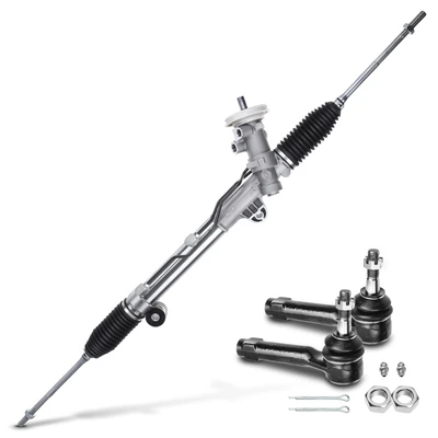 3 Pcs Rack and Pinion & Tie Rod End Kit