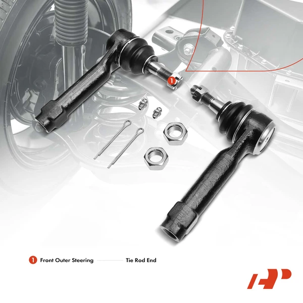 3 Pcs Rack and Pinion & Tie Rod End Kit for Chevy Impala 2004-2011 Monte Carlo