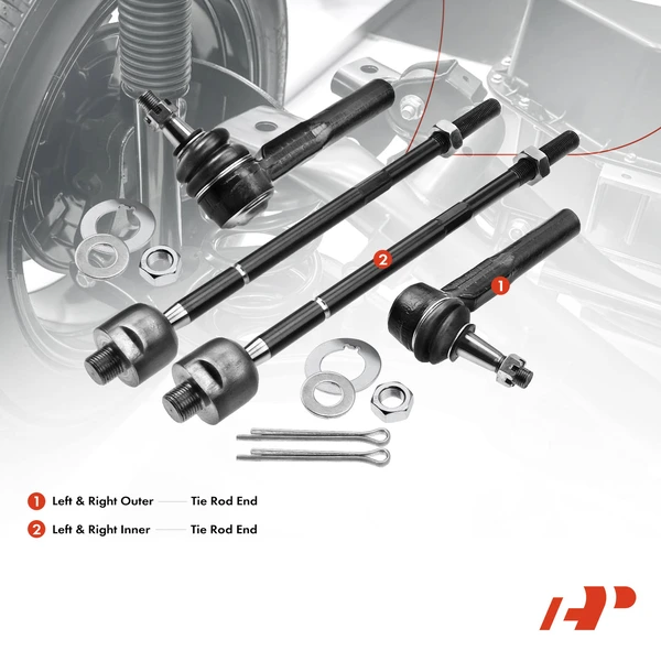 7 Pcs Rack and Pinion & Hub Bearing & Tie Rod End Kit for Chevrolet Uplander Buick