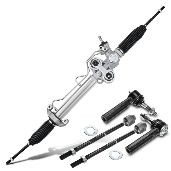 5 Pcs Rack and Pinion & Tie Rod End Kit for 2007-2013 Chevrolet Avalanche