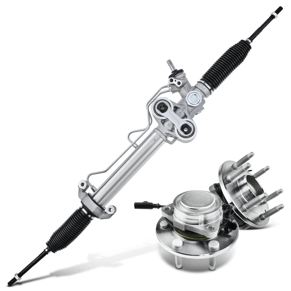 3 Pcs Rack and Pinion & Hub Bearing Kit for 2007-2013 Chevrolet Avalanche