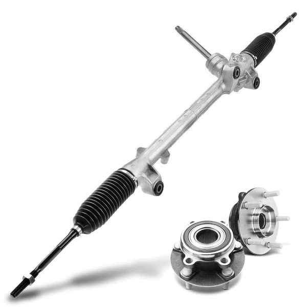 3 Pcs Rack and Pinion & Hub Bearing Kit for 2013-2016 Mazda CX-5