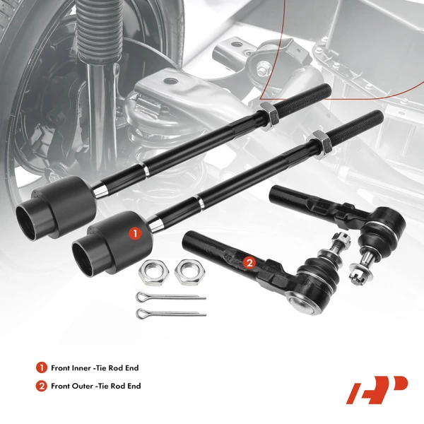 5 Pcs Rack and Pinion & Tie Rod End Kit for Chevrolet Classic Oldsmobile Pontiac