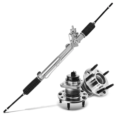 3 Pcs Rack and Pinion & Hub Bearing Kit