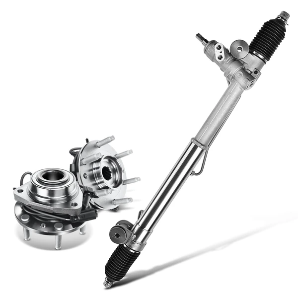 3 Pcs Rack and Pinion & Hub Bearing Kit for 2003-2009 Chevrolet Trailblazer