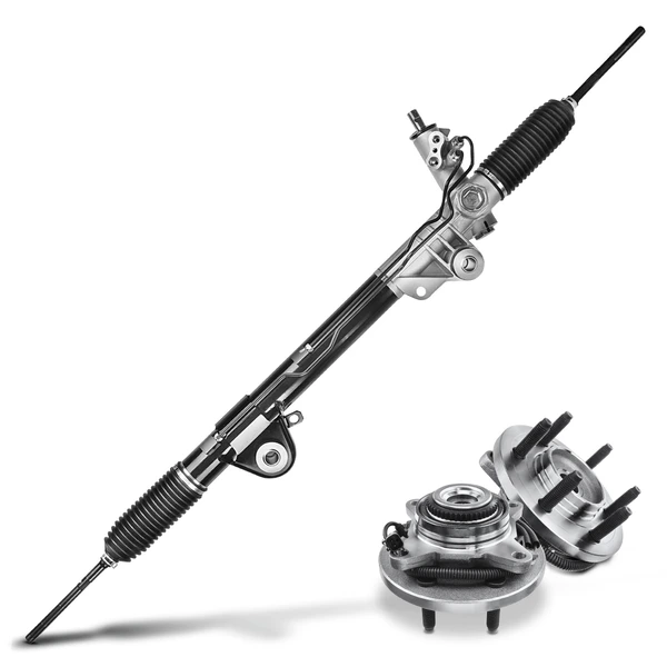 3 Pcs Rack and Pinion & Hub Bearing Kit for Ford F-150 2011-2014 Lincoln Navigator