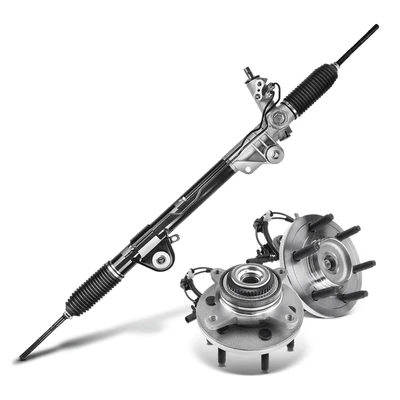 3 Pcs Rack and Pinion & Hub Bearing Kit