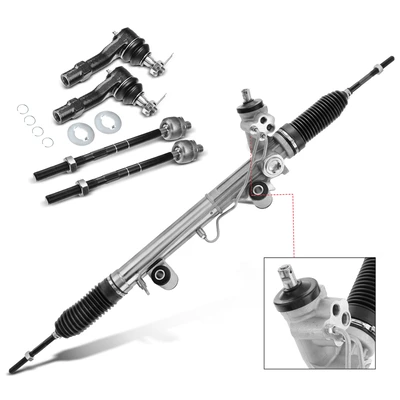 5 Pcs Rack and Pinion & Tie Rod End Kit