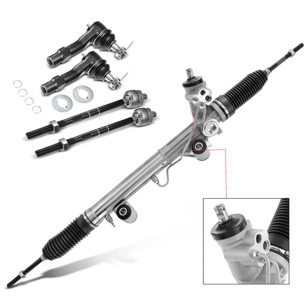 5 Pcs Rack and Pinion & Tie Rod End Kit for 1998-2001 Mercury Mountaineer