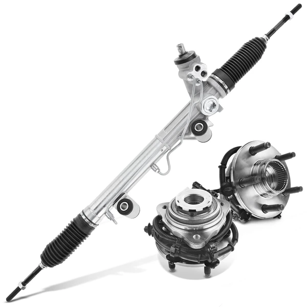 3 Pcs Rack and Pinion & Hub Bearing Kit for 1998-2000 Mazda B4000