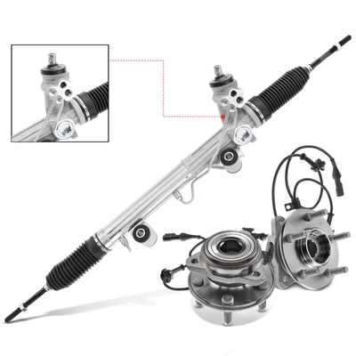 3 Pcs Rack and Pinion & Hub Bearing Kit