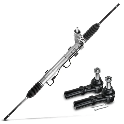 3 Pcs Rack and Pinion & Tie Rod End Kit