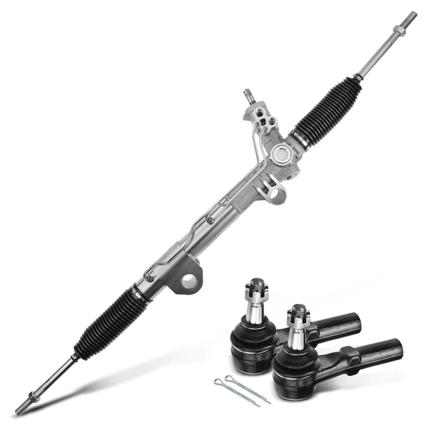 3 Pcs Rack and Pinion & Tie Rod End Kit for Dodge Ram 1500 2500 3500 2007-2010 RWD
