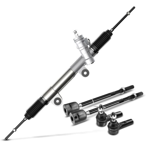 5 Pcs Rack and Pinion & Tie Rod End Kit for Dodge Dakota 1994-1996 2.5L 3.9L 5.2L