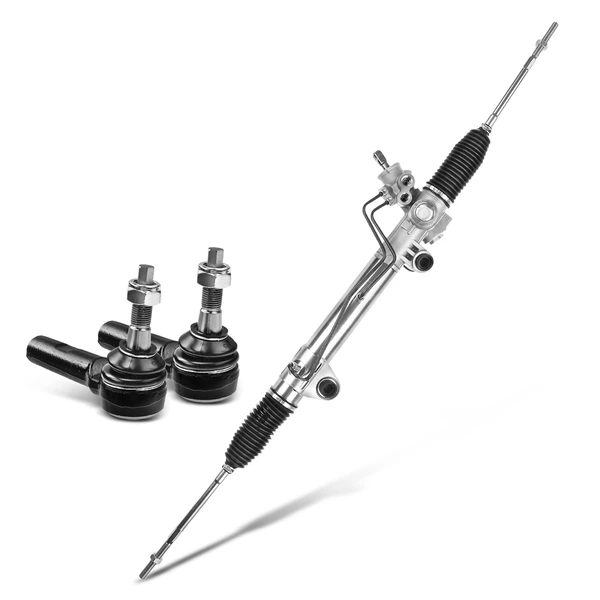 3 Pcs Rack and Pinion & Tie Rod End Kit for Dodge Dakota 00-04 Durango 00-03 RWD