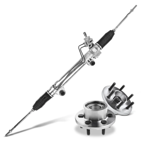 3 Pcs Rack and Pinion & Hub Bearing Kit for Dodge Dakota 1997-2004 Durango RWD