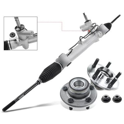3 Pcs Rack and Pinion & Hub Bearing Kit
