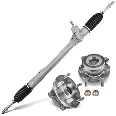 3 Pcs Rack and Pinion & Hub Bearing Kit