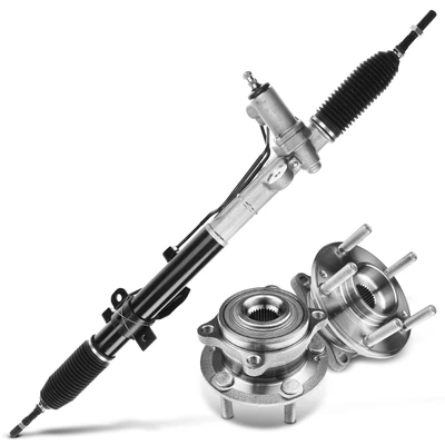 3 Pcs Rack and Pinion & Hub Bearing Kit