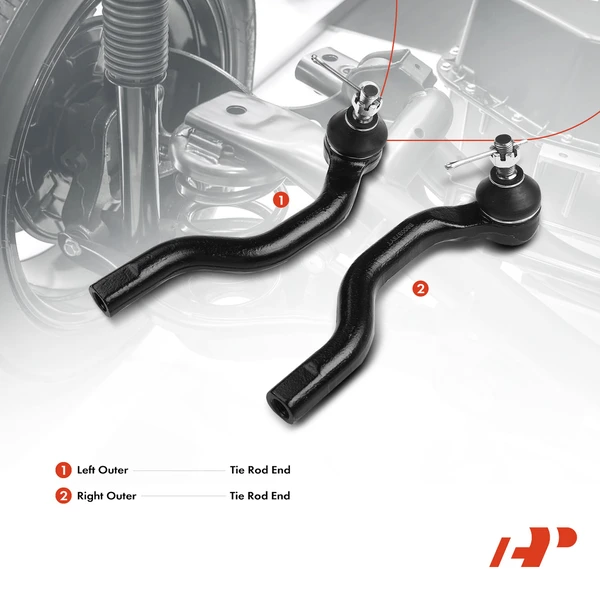 3 Pcs Rack and Pinion & Tie Rod End Kit for Honda Civic 2006-2010 L4 1.8L