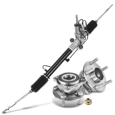 3 Pcs Rack and Pinion & Hub Bearing Kit