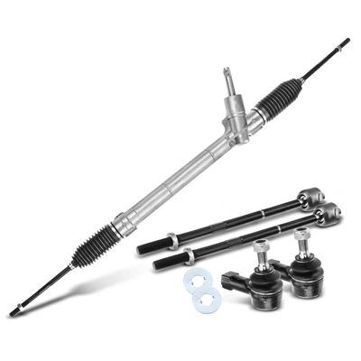 5 Pcs Rack and Pinion & Tie Rod End Kit