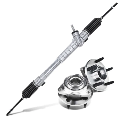 3 Pcs Rack and Pinion & Hub Bearing Kit