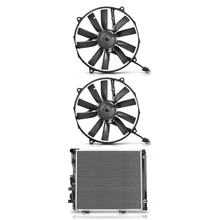 3 Pcs Radiator & Cooling Fan Assembly Kit for 1994-1995 Mercedes-Benz E320