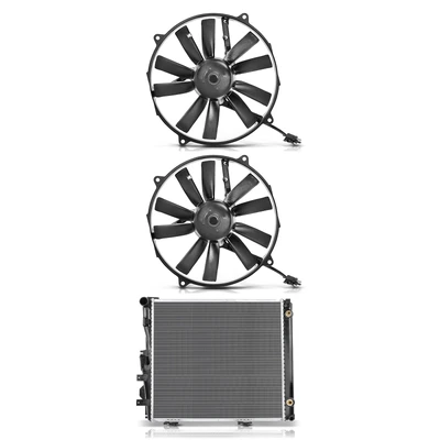 3 Pcs Radiator & Cooling Fan Assembly Kit