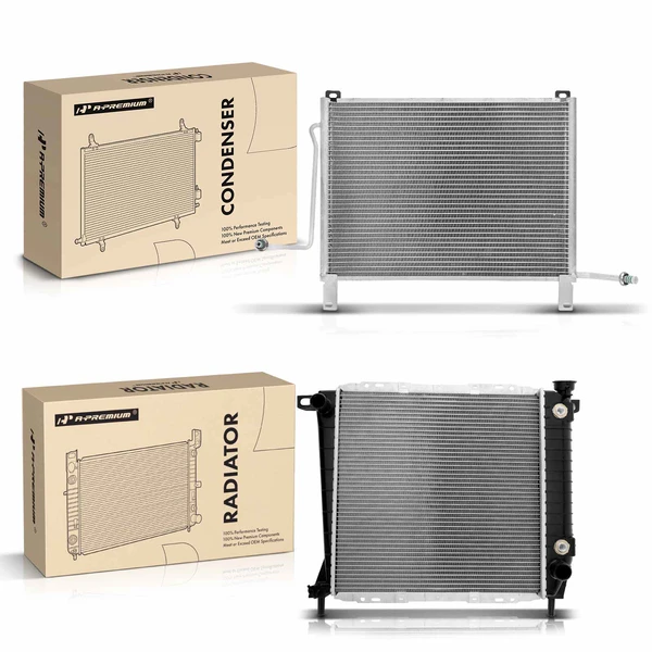 Radiator & AC Condenser Cooling Kit for Ford Ranger 1989-1994 Mazda B2300 2.3L Automatic