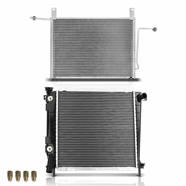 Radiator & AC Condenser Cooling Kit for 1990 Ford Bronco II 2.9L V6