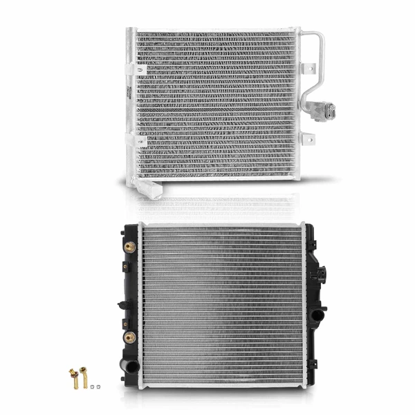 Radiator & AC Condenser Cooling Kit for 1993 Honda Civic del Sol 1.6L l4