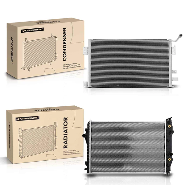 Radiator & AC Condenser Cooling Kit for Chevrolet Camaro Pontiac Firebird 1993-1997