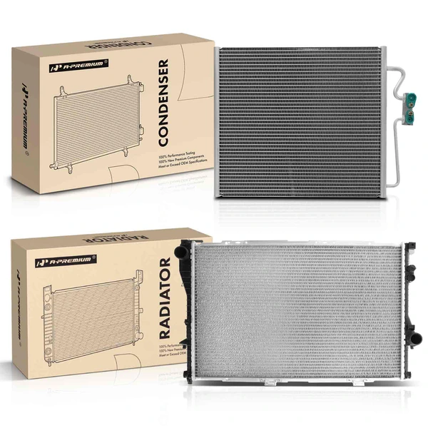 Radiator & AC Condenser Cooling Kit for BMW 740i 1995 1997 740iL 750iL 1995-1997