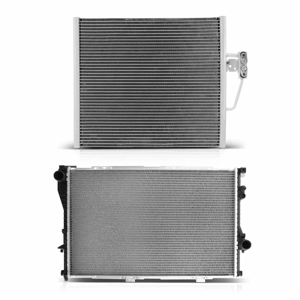 Radiator & AC Condenser Cooling Kit for BMW E39 528i 540i 1997 L6 2.8L V8 4.4L