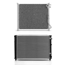 Radiator & AC Condenser Cooling Kit for Volvo 740 1990-1991 940 1991 L4 2.3L Automatic