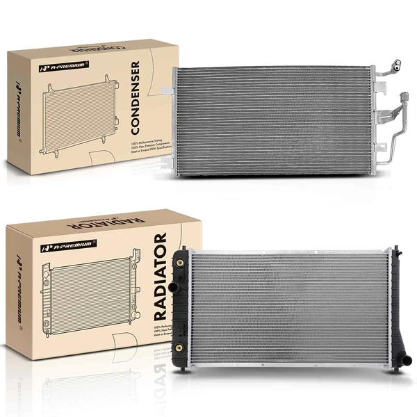 Radiator & AC Condenser Cooling Kit for Chevrolet Cavalier Pontiac Sunfire 1995-2002