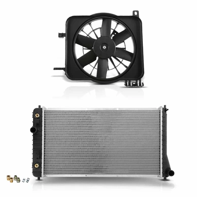 2 Pcs Radiator & Cooling Fan Assembly Kit