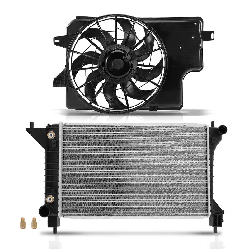 2 Pcs Radiator & Cooling Fan Assembly Kit for Ford Mustang 1996
