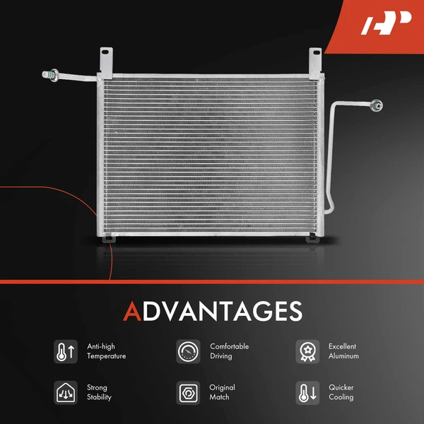 Radiator & AC Condenser Cooling Kit for Ford Bronco II 1990 Explorer Mazda B3000