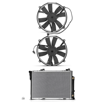 3 Pcs Radiator & Cooling Fan Assembly Kit