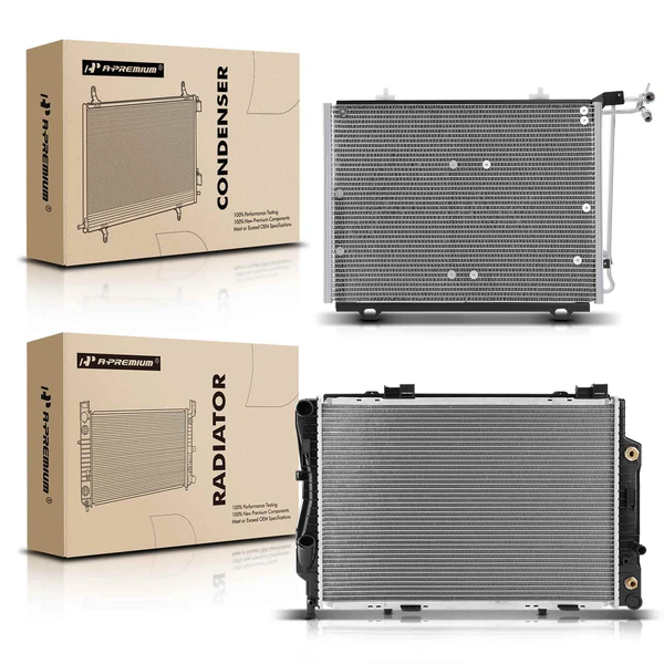 Radiator & AC Condenser Cooling Kit for Mercedes-Benz C280 1994-1997 L6 2.8L